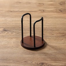 하스몰 원목 종이컵 홀더 디스펜서 홈 카페 인테리어 소품, 1개, 싱글 블랙