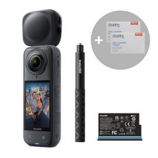 인스타360 X5 입문용 번들 + 렌즈클리너 100매, 블랙, X5 Starter Bundle