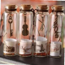 수제청병 코르크 미니 유리병 커버 보관 밀폐 용기 실험도구 UQWEC8094, A