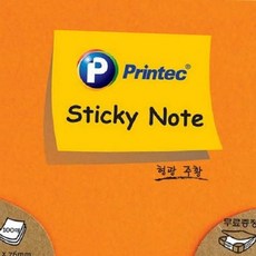 프린텍)스티키노트 형광연두(76*76/100매)/N7676G, 단품