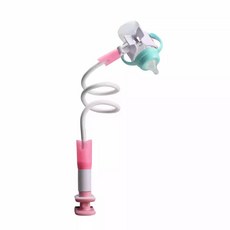 젖병지지대 쿠션 침대 보조기 홀더 스탠드 분유, A. 95cm 핑크 병 홀더