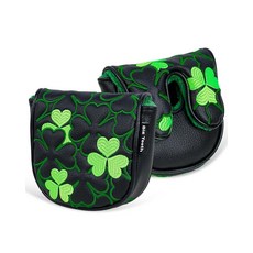 Big Teeth Golf 퍼터 커버 Df3 말렛 퍼터 헤드커버 마그네틱 클로저 Df3 퍼터 커버 헤드커버 가죽 망치 퍼터 커버 Df3 퍼터용(샴록), 샴록