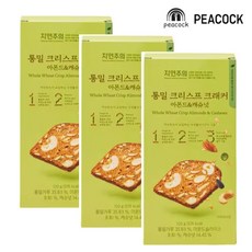 자연주의 통밀 크리스프 크래커 아몬드&캐슈넛, 3개, 120g