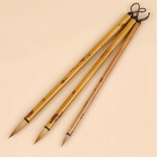 천연 늑대털 전통 서예붓 캘리그라피 붓글씨용 3종 세트, 1세트, 소+중+대