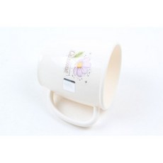 코스모스 손잡이 컵 중 물컵 꽃무늬컵 양치컵 잔 chl+1534QD