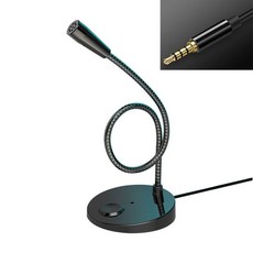USB3.5mm 잭 마이크 음성 스피커 3.5mm 플러그 PC 컴퓨터 노트북 노트북 시끄러운 스피커 용 유선 데스크탑 마이크, 2)3.5mm