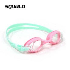 스쿠알로 아동용 김서림 방지형 수경 SG-3100J, SGL-3100 핑크민트, 1개