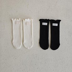 6개월 아기니삭스 돌 여아 골지 셔링 롱 양말