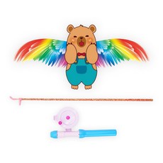 토이토 대형 낚시대 연 날리기 얼레 세트, 1세트, 기본형 카피바라