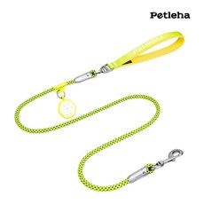 강아지 리드줄 산책줄 중형견 대형견 튼튼한 펫리치, 1개, 옐로우+배변봉투 1롤