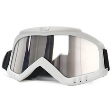 스포츠 겨울 스노우 보드 방풍 고글 바이크 수상스키 워터쇼 안경, 흰색 미러실버, 1개
