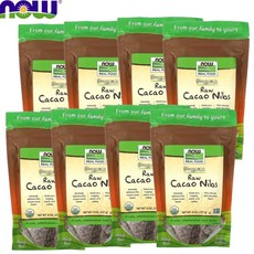 나우푸드 로우 카카오닙스 227g 8팩 폴리페놀 플라보노이드 식이섬유 플라보놀 무가공, 8팩세트