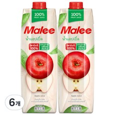 Malee 蘋果汁, 6個, 1L