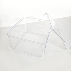 디저트 케이크 용기 쿠키 포장 사각 케이스 뚜껑포함 85*85*60, 1세트, 12개