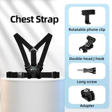 TELESIN 스마트폰 가슴 마운트 벨트 헤드 스트랩 GoPro Hero 10 9 8 7 6 Insta360 SJCAM EKEN DJI Action 2