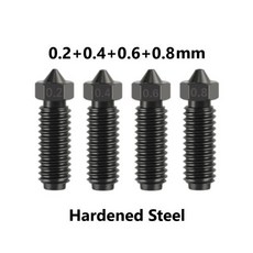 Anycubic Kobra 3 핫 엔드 노즐 0.2 0.4 0.6 0.8 1.0mm Anycubic Kobra 3 콤보 예비 부품 용 경화 강철 황동 노즐, 65)HS-2468