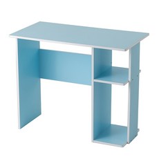 MIT 兒童書桌 雙格置物 桌板厚度1.5CM 尺寸90x48x75CM, 粉藍色