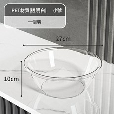 加厚圓形透明臉盆, 透明輕奢臉盆 - 加厚小號單個, 1個
