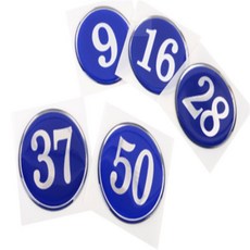 제이일 1P 원형 48mm 에폭시 번호판 블루 1~50 테이블번호스티커, 47