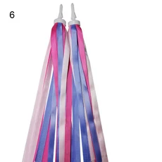 색상 자전거 세발 핸들 바 태슬 30cm 및 사이클링 스트리머 2 피스, 6)6