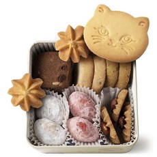 DADACA 貓咪造型餅乾鐵盒 Mini Good Night款 18入組, 1盒