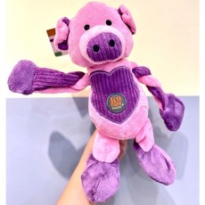 綺敏 K9 狗狗玩具 LINK TUFF 耐咬舒壓玩具 狗磨牙玩具 捲捲手 拉拉手 福媽寵物, 捲捲手/豬豬 紫, 1個