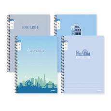 아이비스 초등 슬림 영어노트 좁은칸 남아용 22매 12줄 스프링공책 신학기노트, 랜덤1개