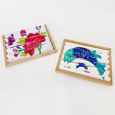 (TD) 민화 쉐이프팅기법 액자만들기 - 5인세트, 어화도모란