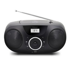 하이메이드 포터블 휴대용 CD플레이어 FM라디오 AUX 오디오 MP3, 블랙, HCD-590B