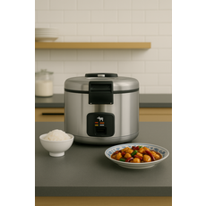 多功能家用電鍋，輕鬆煮出美味米飯，簡約時尚外觀設計, 不鏽鋼色, SW-6000