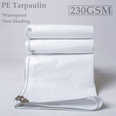 160 야외 방수 캐노피 타프 방수포 캠핑 PE 230GSM 커버 레인 자동차 백색 전망대 차양 가구 텐트 정원, 5mx8m, 230GSM White PE, 1개