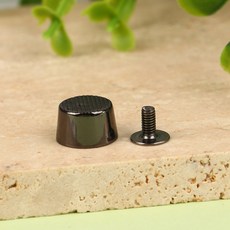 스터드 가방 금속 하드웨어 개 12MM 가죽 벨트 지갑 의류용 백 장식 네일 공예 나사 4 리벳, Bla, 1개