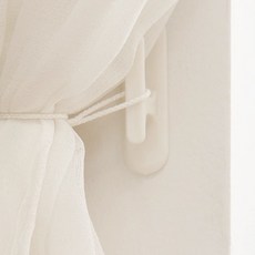 커튼악세사리 커텐 끈 고정고리 후사고리 다용도걸이, 1개, 화이트 2개입