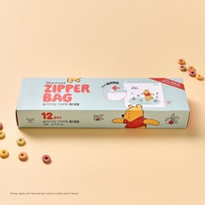 [모던하우스] [디즈니] 푸 슬라이딩 지퍼백 특대 12매 DD0125016, 1개