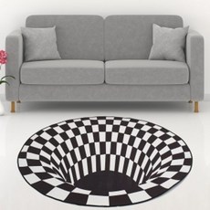 3D러그 퍼니트랩3D입체착시매트 100cm 착시카페트 입체러그