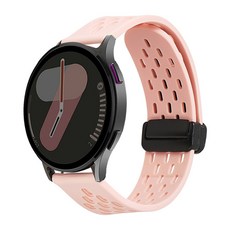 그레너 갤럭시 워치 실리콘 스트랩 타공 디버클 밴드 여름, 핑크