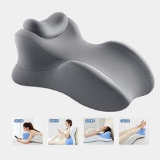 DREAM STORE 메모리폼 기능성 휴식 다리 베개 경추베개 엎드려자는 베개 쿠션, 58*35*23센티미터, 그레이