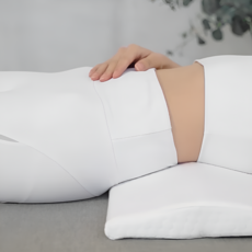 말랑데이 C커브 메모리폼 허리베개, 1개, 흰색