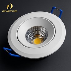 원탑 LED 다운라이트 COB 회전형 65mm(2.5인치) 매입등 8W 할로겐 MR16, 1개, 주백색(연한노란빛)