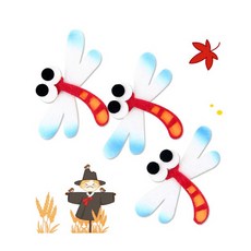 SP 유니아트 펠트 환경꾸미기 고추잠자리 신형 투톤