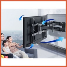 32-80寸通用電視壁掛架 手臂式伸縮電視架 液晶熒幕掛架 品牌通用設計 快速到貨隔日達 安裝簡便, 1個, 強化款-超強承重【臂長45公分】,【40寸及以下】全品牌通用