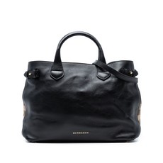 버버리 중고 2000-2017 미디엄 레더 앤 하우스 체크 배너 사첼 백