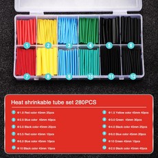 열 수축 튜브 내열성 래핑 키트 전기 연결 와이어 케이블 절연 슬리빙, 6. 280 boxed, 1개
