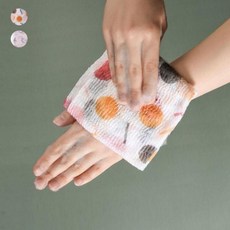 예쁜 저자극 데일리 목욕 때수건 클래식 스크럽 거품, 글자