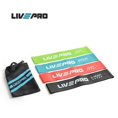루프밴드(LIVEPRO) 4pcs 라텍스 미니밴드세트/근력밴드, 1개