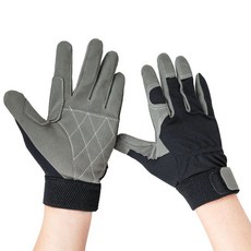 H-GLOVES 耐磨防滑透氣工作手套, 1個, 灰黑色,XL/加大碼, 灰黑色