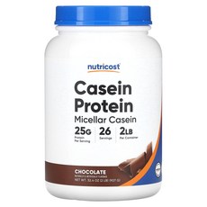Nutricost 카제인 단백질 초콜릿 907g(2lb) Nutricost (뉴트리코스트), 1개, 907g