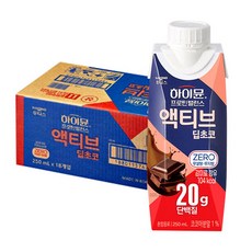 하이뮨 프로틴 밸런스 액티브 딥초코 제로, 250ml, 18개