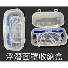 浮潛面罩收納盒，PP材質，有韌性不易破，蛙鏡收納盒, 一個收納盒（不含蛙鏡）+贈防霧劑×1