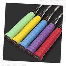 라켓손잡이감싸개 스포츠용품 논슬립 미끄럼방지 컬러풀 무지개색상 흡수력우수 땀흡수, 1개, 배드민턴그립 그린